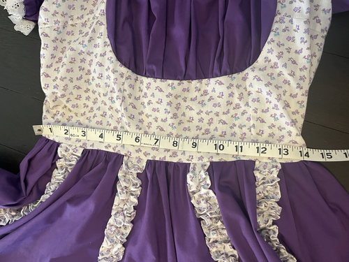VTG Purple Floral Square Dancing Circle Western Rockabilly Pinup Dress Sz M - Picture 6 of 17