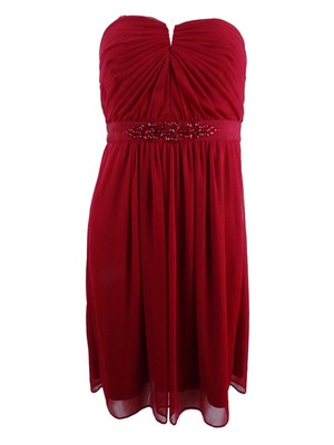 Adrianna Papell Women's Strapless Ruched Dress
