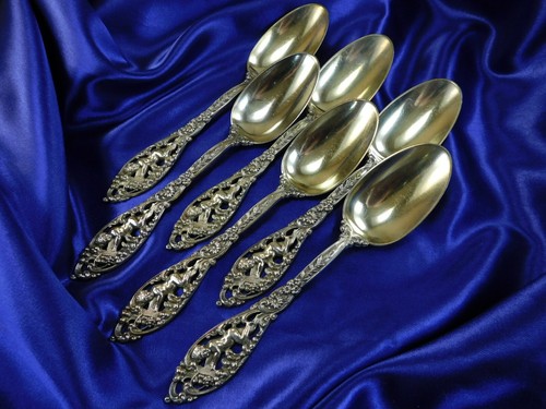 DOMINICK & HAFF LABORS OF CUPID STERLING SILVER OVAL SOUP SPOON - VERY GOOD - Picture 2 of 8