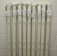 (9) Hubbell PlugTrak 6ft Prewired Raceways PT156112, 12 Outlets, NEMA 5-15R