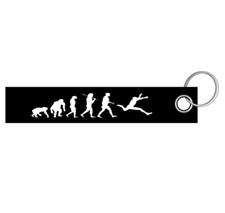 Long Jump Athlete Evolution Drum Strap Keychain Lanyard 3x16cm