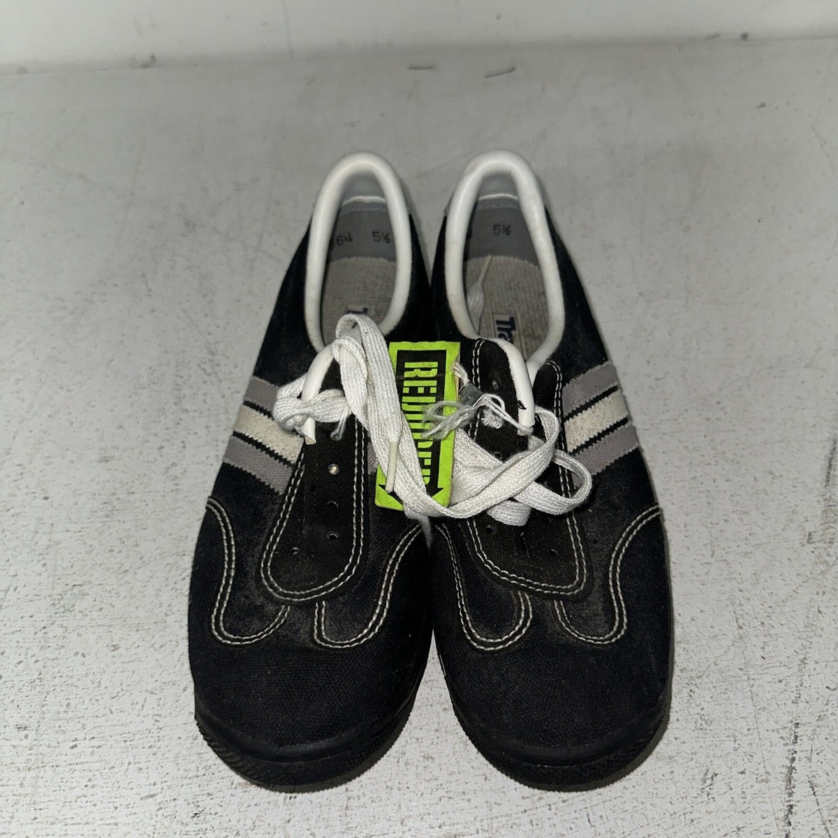 Deadstock Vintage 80s Trax Canvas Shoes Sneaker Blue White Youth