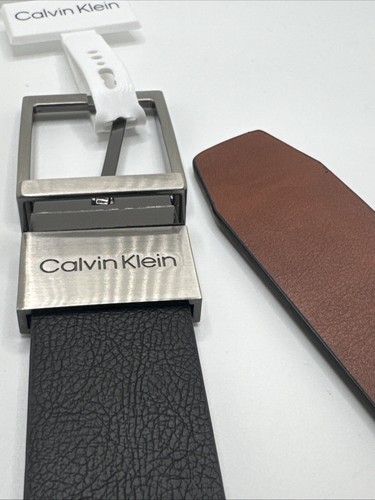 Belt Calvin Klein Men Pants Jeans M 34-36 Black Brown 11KA010007 MSRP 49.50 new - Picture 14 of 15