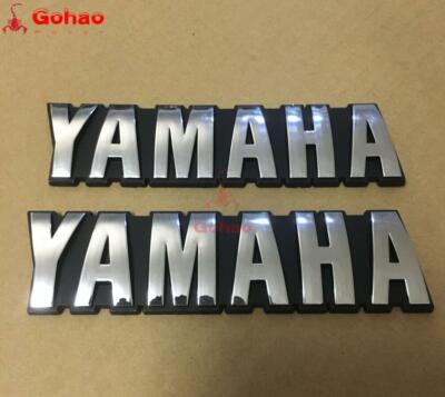 2X SILVER GAS TANK EMBLEM BADGES FOR Bikes  SR XS XV XJ RX LS RXS FS1 R1 R3 R6