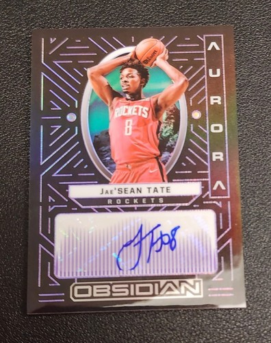 Jae'Sean Tate 2021 Panini Obsidian Aurora Auto Purple Autograph /75 Rockets - Picture 2 of 7