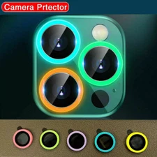 For iPhone 17 16 15 14 13 12 Pro Max Luminous Camera Lens Glass Protector Ring