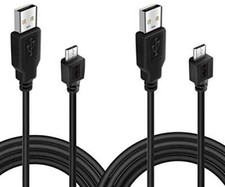 2 Pack 10FT Micro USB Charging Cable Data Sync Cord for PS4 Game Controller