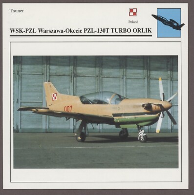 Warszawa Okecie PZL-130T Orlik Edito Service Warplane Air Military Card Poland