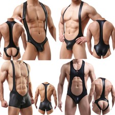 Herren Unterwäsche Bodysuit Trikot Wrestling Singlet Backless Gay Boxer Briefs