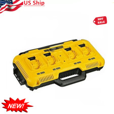 NEW DCB104 4-Port Fast Charger For DEWALT 10.8V/14.4V/12V/20V Lithium DCB205 XR