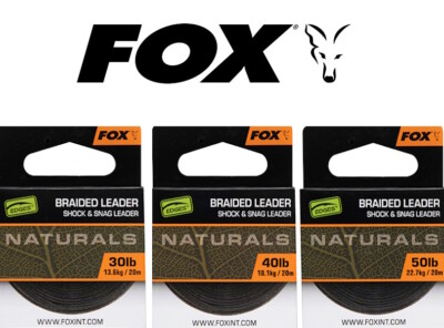 FOX EDGES  NATURALS BRAIDED SHOCK & SNAG LEADER / Vorfachmaterial