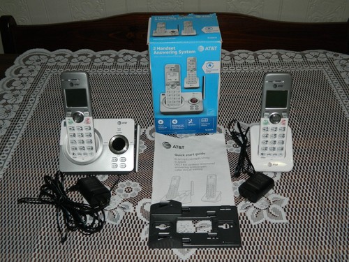 AT&T 2 Handset Answering System Caller ID X-Large Display in Box Slightly Used - Zdjęcie 11 z 19