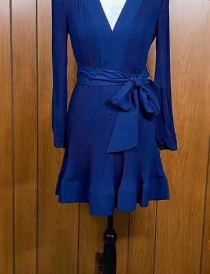 MILLY Liv Belted Pleated Dress size 4 | eBay