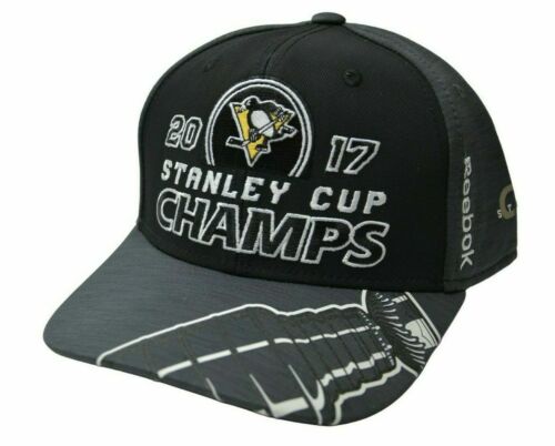 Pittsburgh Penguins NHL 17 Stanley Cup Champions Regulowana czapka hokejowa Reebok - Zdjęcie 1 z 7