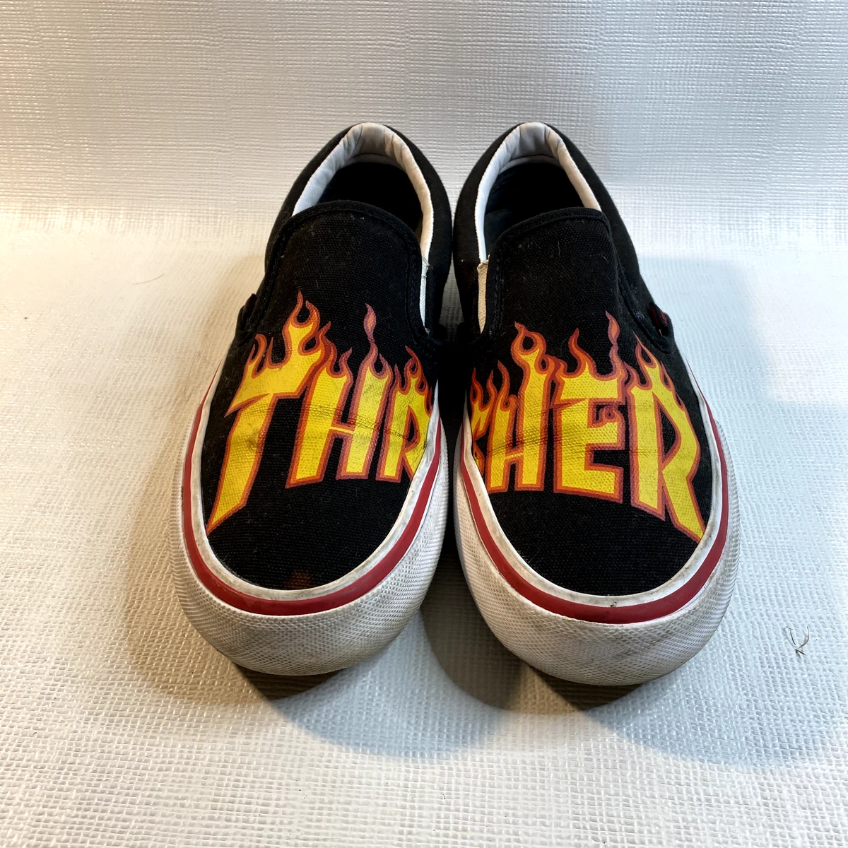 Vans X Thrasher Classic Slip On Low Top Skate Shoes US 6.5 Ultracush HD | eBay