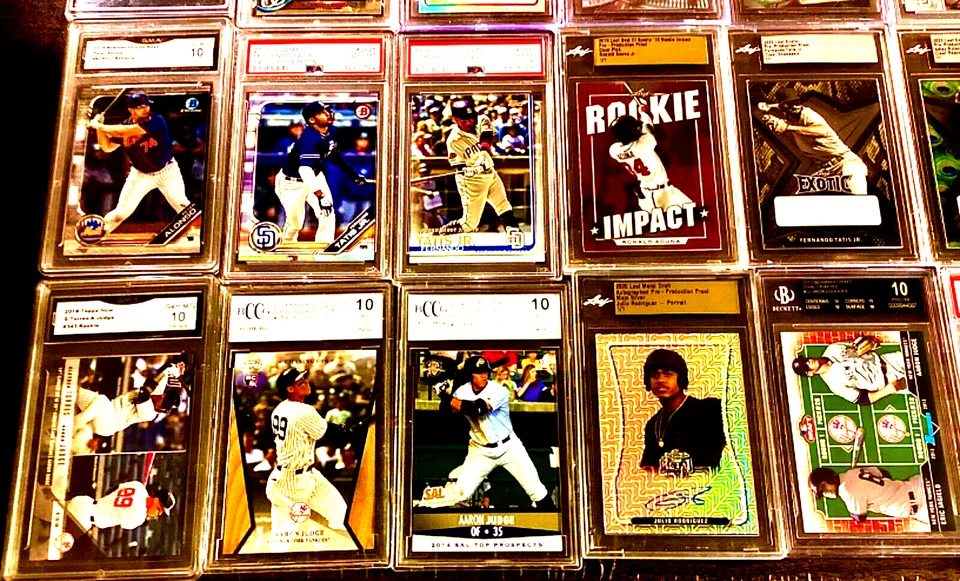 Autógrafo Aaron Judge Mike Trout Auto PSA BGS 10 Black Label Collection 1/1 RARO Foto 3 de 4