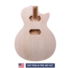 DIY Electric Guitar Body Mahogany Maple Top Replacement Unfinished