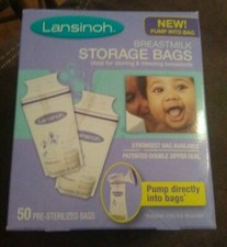 Lansinoh Pre-Sterilized Breastmilk Freezer Storage Bags BPA/BPS Free New 50ct