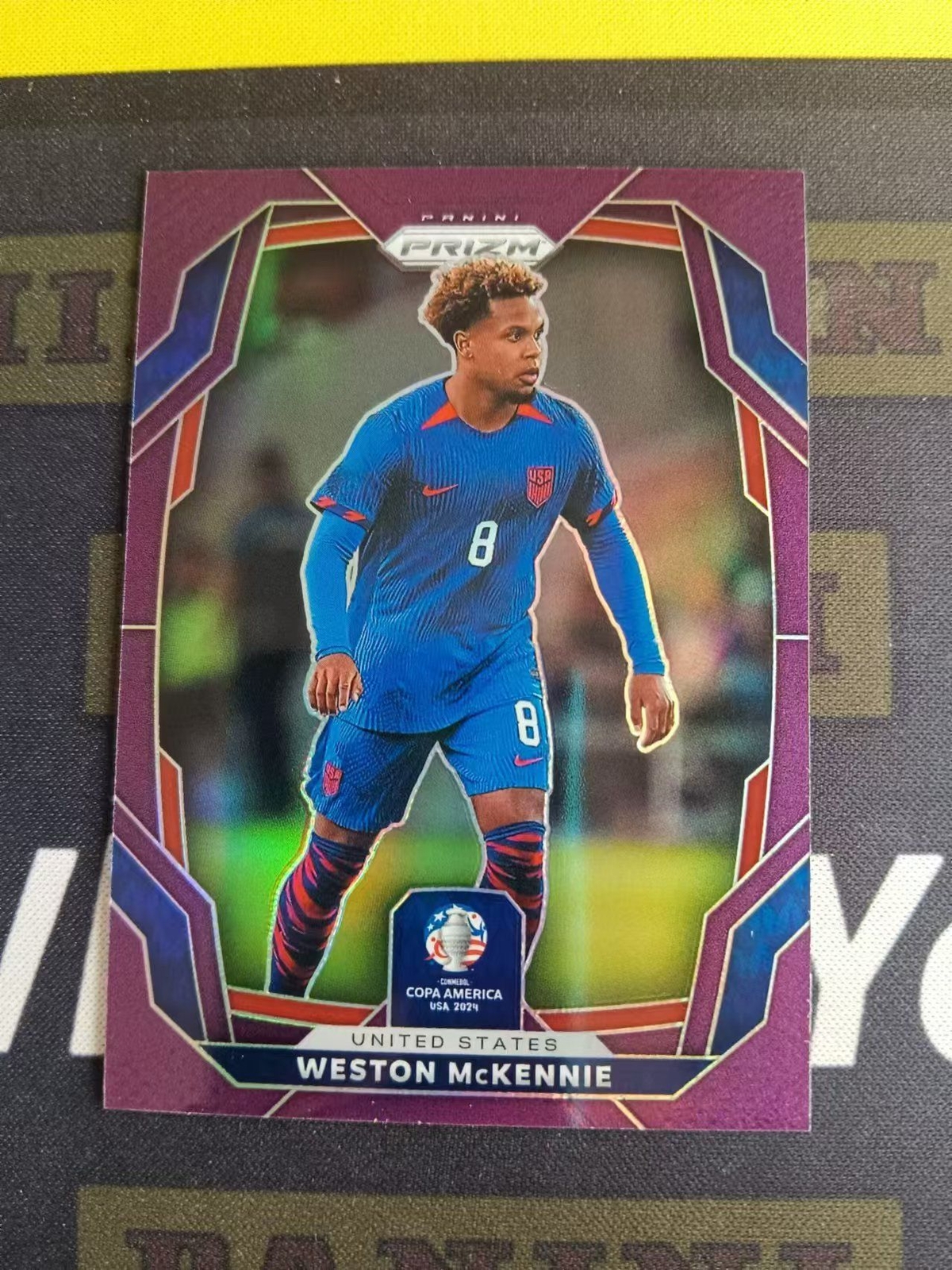 2024 Panini Prizm Copa America Weston Mckennie Purple 32/49 USA USMNT Juventus
