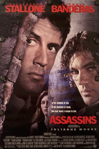 ASSASSINS Original One Sheet Movie Poster - 1995 - SYLVESTER STALLONE