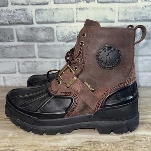 NWT Ralph Lauren Oslo Men's Waterproof high Boot, Black,/Brown Size 11D - Picture 4 of 8