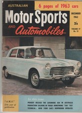 Australian Motor Sports 1962 Dec Peugeot 404 Elfin Tracta 1903 Wolseley Armstron