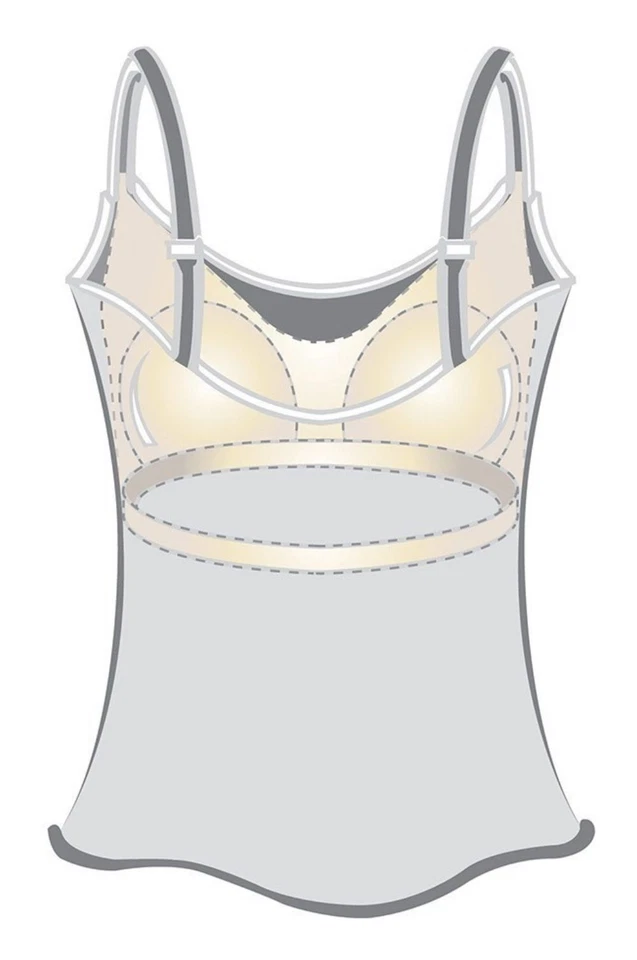 Colete Camisa Mastectomia Top Bolso Copos AMOENA Valletta Tamanho 18 Mocha - Imagem 4 de 4