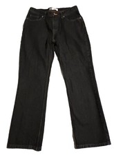 Boys Lee Dungarees Black Slim Adjustable Waist Straight Leg Denim Jeans Size 16