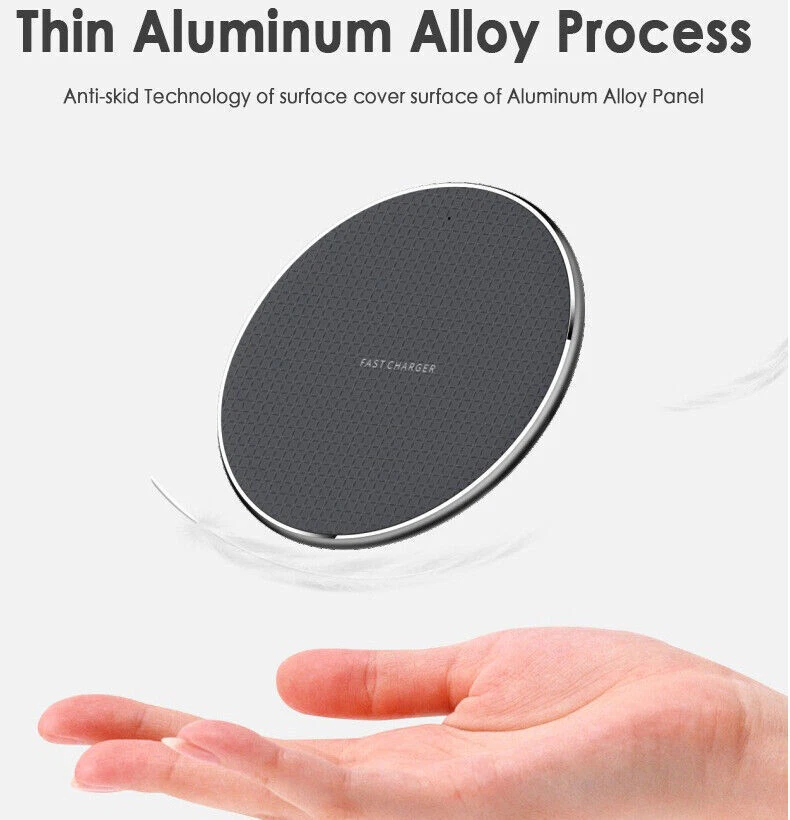 Cargador rápido inalámbrico base de carga para iPhone Samsung Android universal nuevo Foto 2 de 4