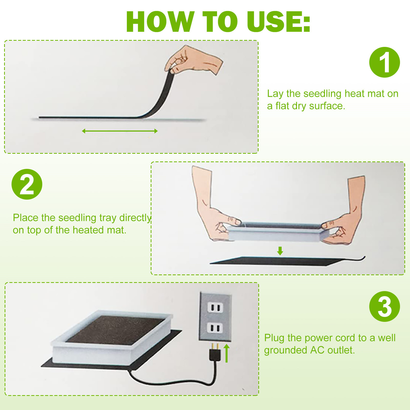 Seedling Heat Mat Plant Seed Germination Propagation Starter Warm