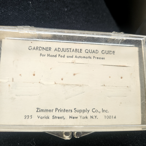 2 Gardner Quad Guides & 1 Double Grip Gauge letterpress die cut - Picture 5 of 6