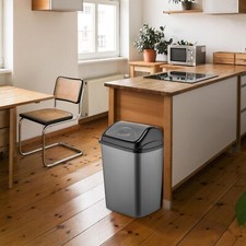 NEW 16L PLASTIC FLIP TOP WASTE BIN SWING LID GARBAGE RUBBISH KITCHEN DUSTBIN