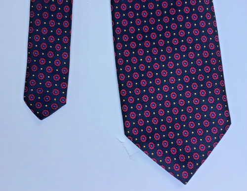John Comfort London motivos navy & red silk ti made in England 🏴 ♠��♠��⠁�⠁�⠁�♠�� - Imagen 4 de 6