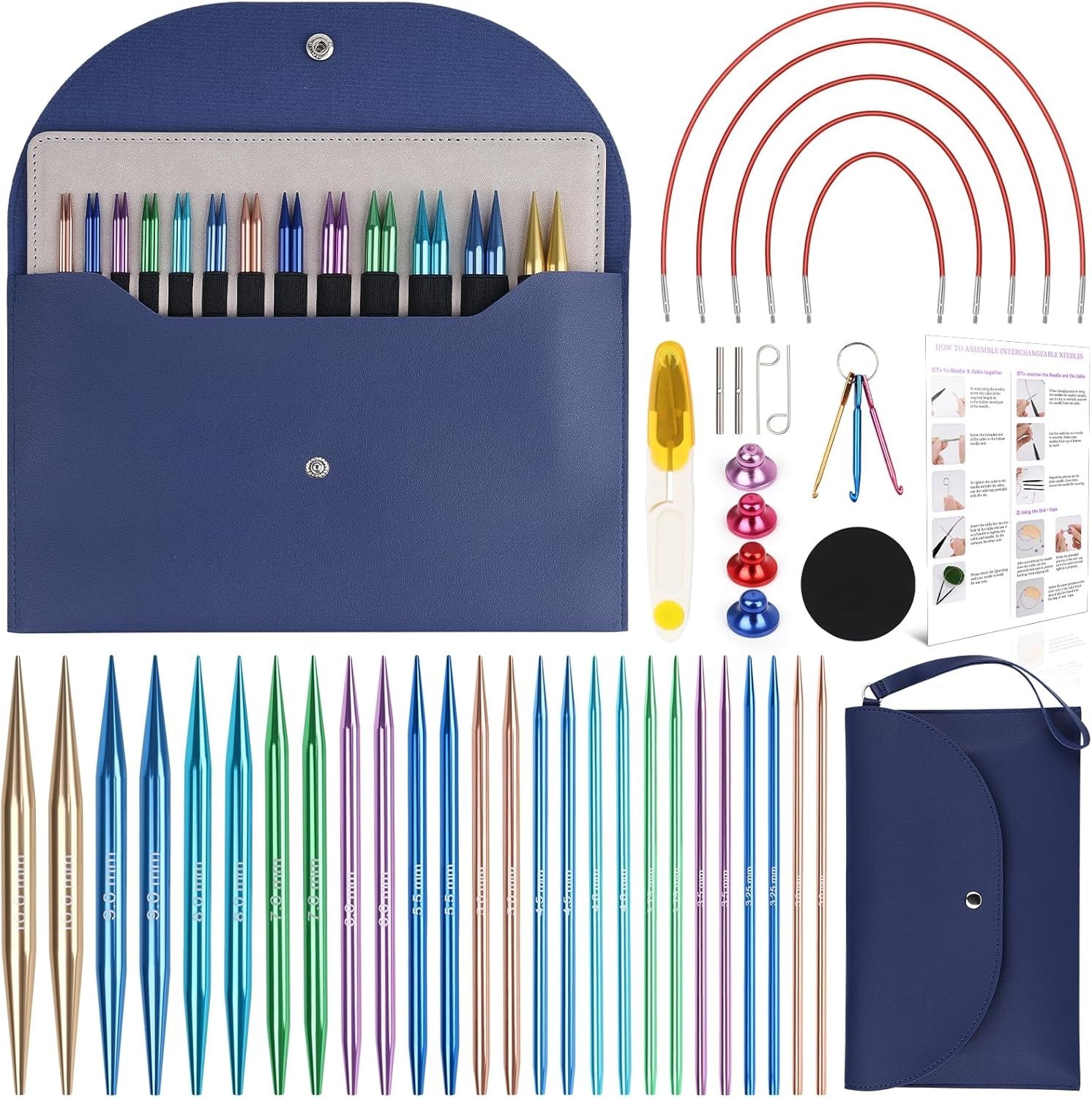 Interchangeable Circular Knitting Needles Set