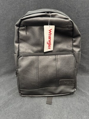 Wrangler Black Backpack NEW NWT 17'' Zippers WR-BP15915AQ