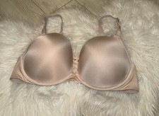 Torrid Womens XO Boost Plunge Bra Lightly Padded Underwire 40DD Beige