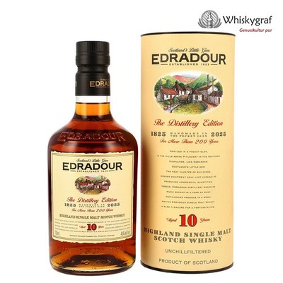 70 /L Edradour 10 Jahre Oloroso Sherry Casks 200 Years Edition Scotch Whisky