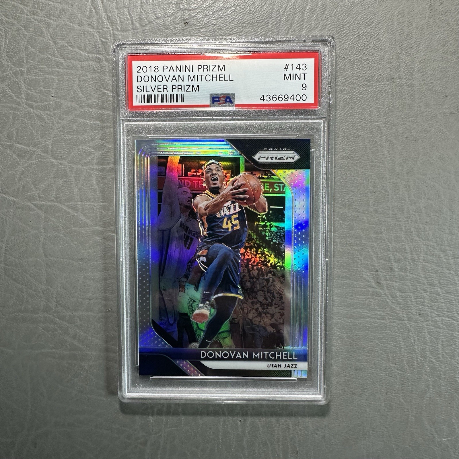 2018-19 Prizm Donovan Mitchell PSA 9 Prizm Silver #143 Utah Jazz