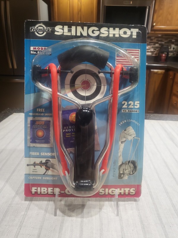 Trumark FSX-FO Folding Aluminum Catapult Slingshot Handle W/Fiber-Optic Sights
