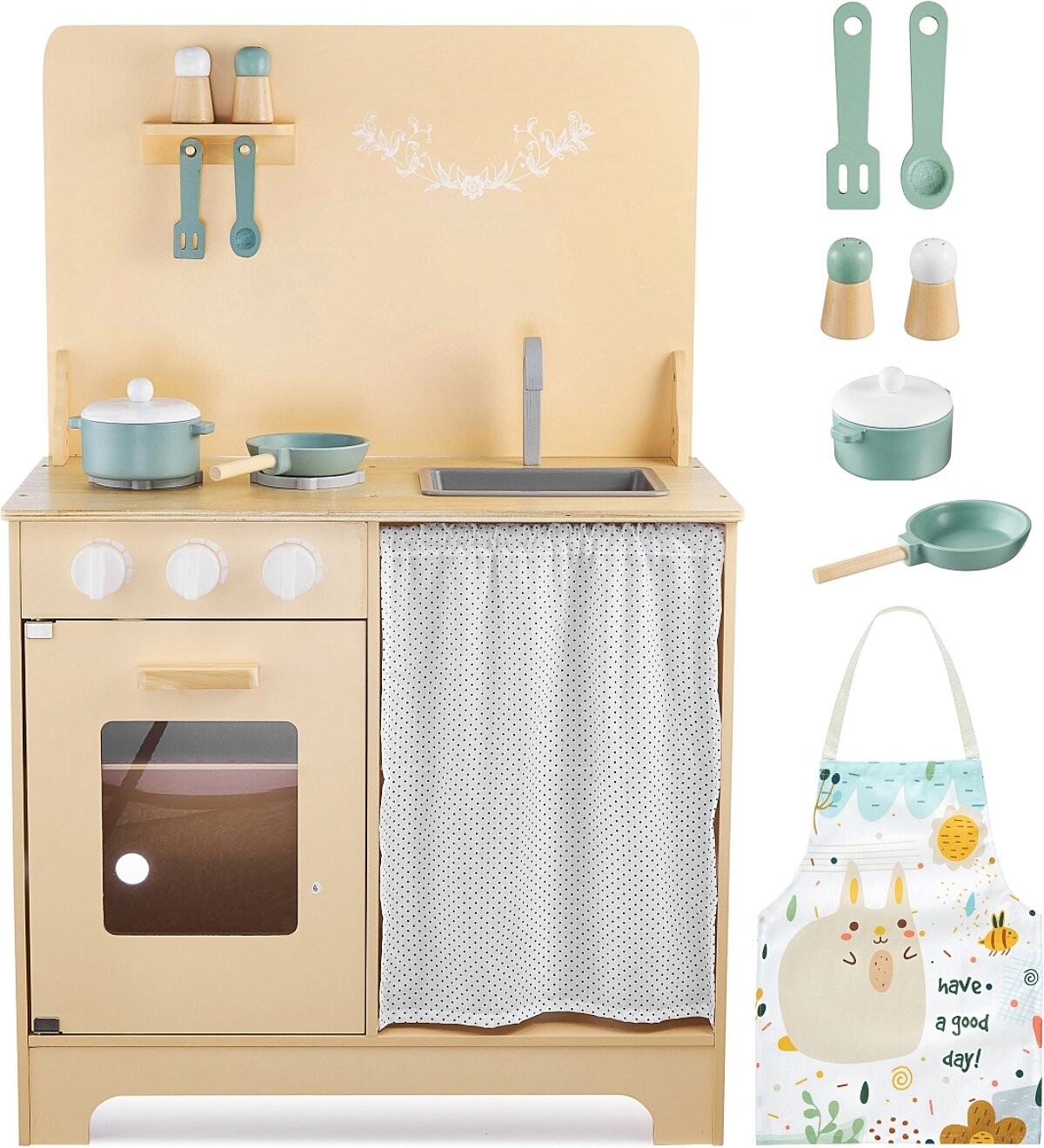 Cuisine enfant en bois avec accessoires jeu d'imitation pour fille et garçon