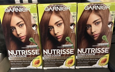 Bright Toffee / Rich Gold (Hair Dye) ultra color by Garnier Nutrisse, HL1, *3PK