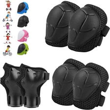 Kids Rollerblade Skateboard Skating Knee Elbow Wrist Protective Gear Pad Kit USA