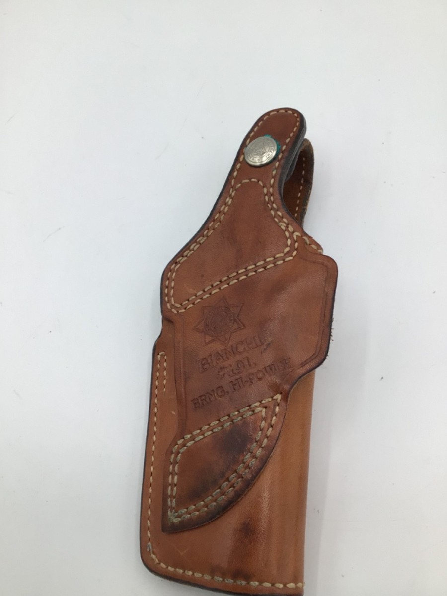 Vintage Bianchi 19L Thumbsnap Holster Browning Hi-Power Right Hand