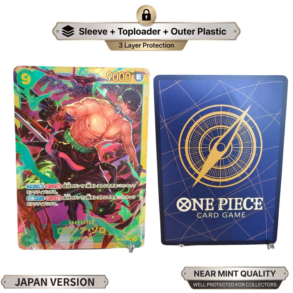 One Piece Card Game Roronoa Zoro OP06-118 SEC Alt Art Wings of the Captain JP NM