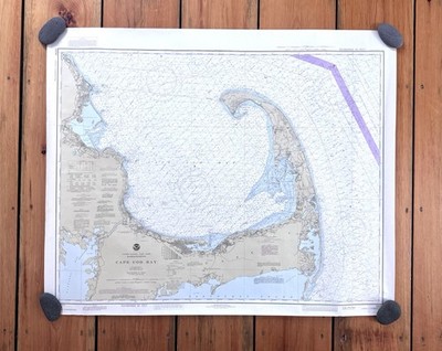 Vintage 1984 Cape Cod Bay NOAA Nautical Map Original East Coast Massachusetts