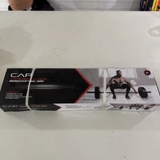 CAP 7' Olympic Weight Lifting Steel Bar 2" Plates Black Barbell 3 Piece Home Gym