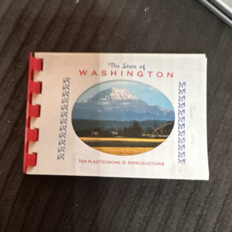 State of Washington Souvenir Photo Booklet Scenic Travel Keepsake Photos