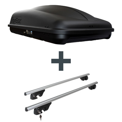 Dachbox Topbox TopBox 350 + Dachträger Menabo Sherman für Citroen C4 I UA NP
