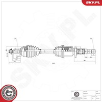 Esen SKV Antriebswelle Gelenkwelle FüR Ford Transit Connect P65_ P70_ P80_