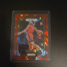 2023-24 Panini Prizm Cam Whitmore Rookie Red Cracked Ice RC #129 ROCKETS